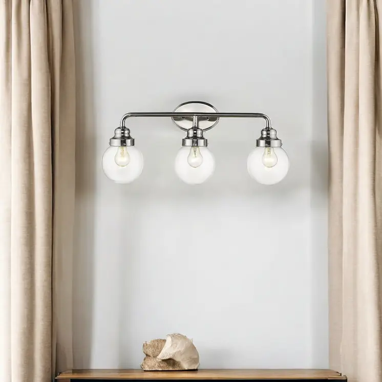 Portsmith 3-Light Polished Nickel Vanity