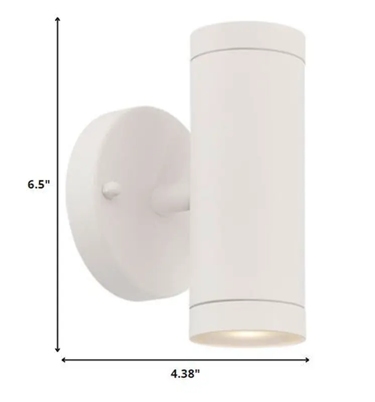 White LED Two Light Can Shape Wall Sconce