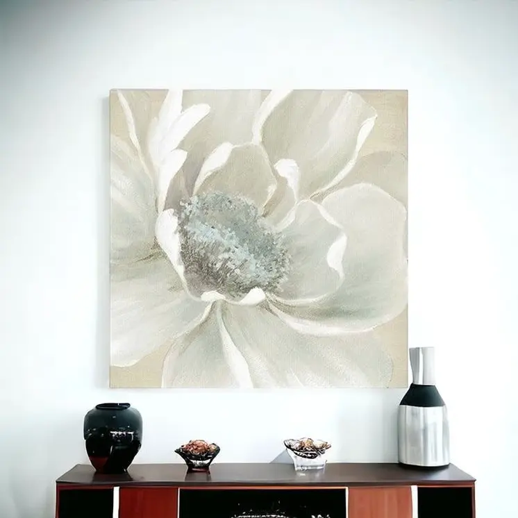 Soft Winter Flower Unframed Print Wall Art