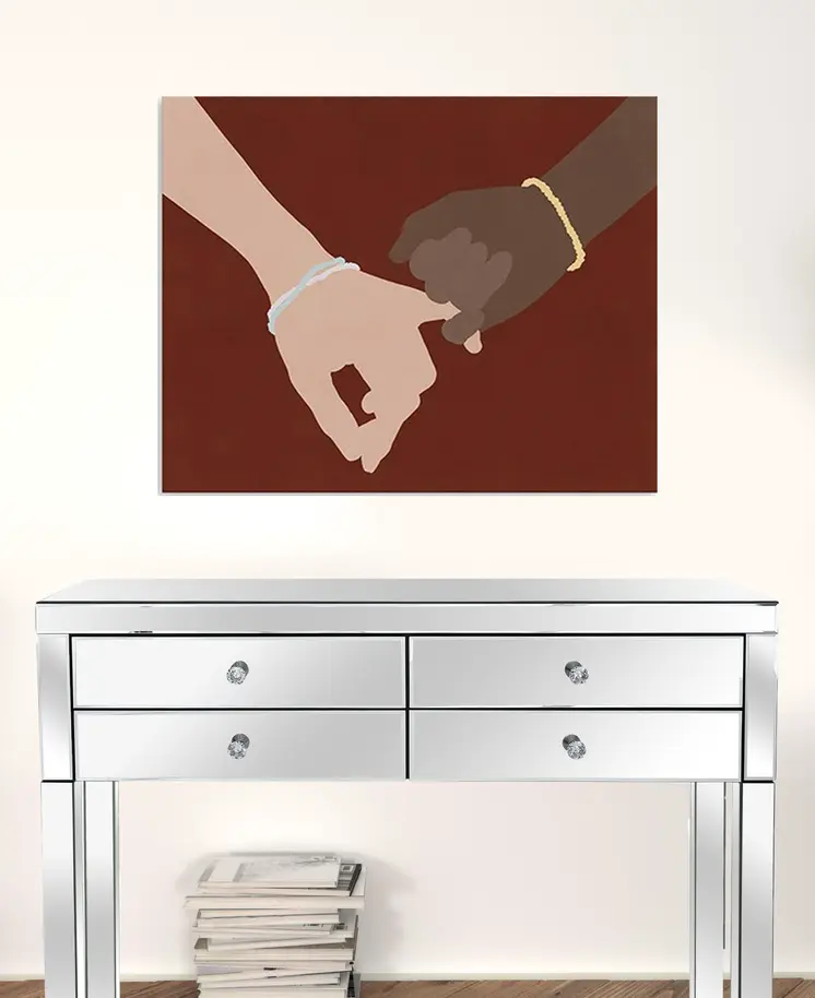 Large Friendship Promise Canvas Wall Art