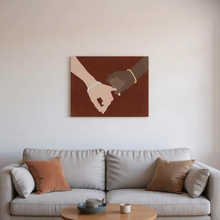24" x 30" Pinky Swear Friendship Promise Canvas Unframed Wall Art