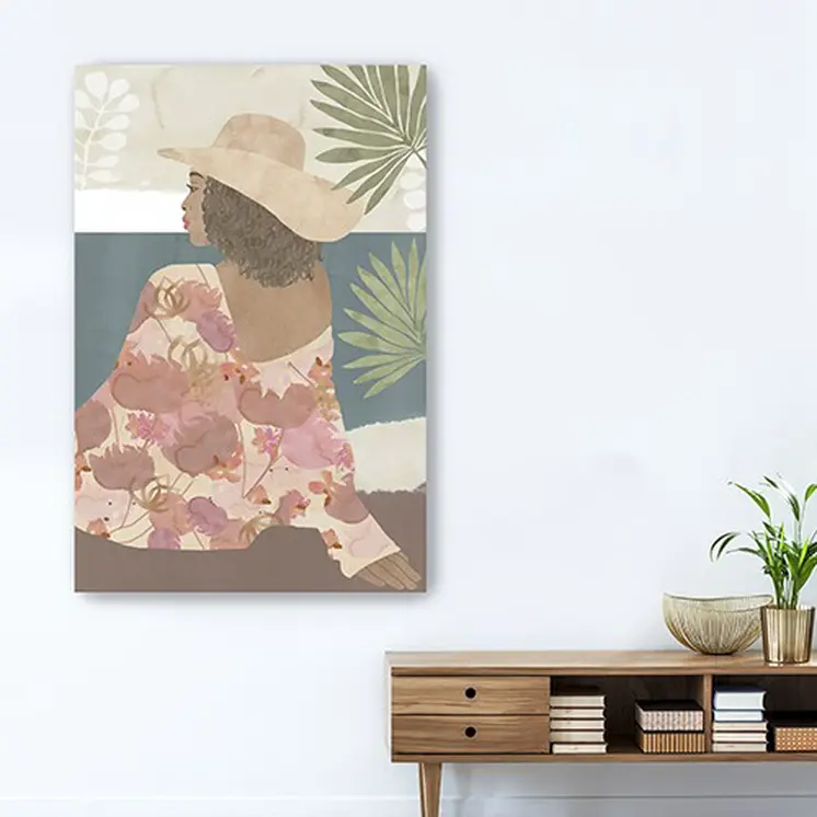 Bohemian Terracotta Lady Unframed Print Wall Art