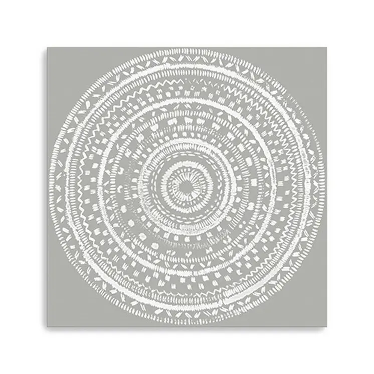 Boho White Mandala Unframed Print Wall Art