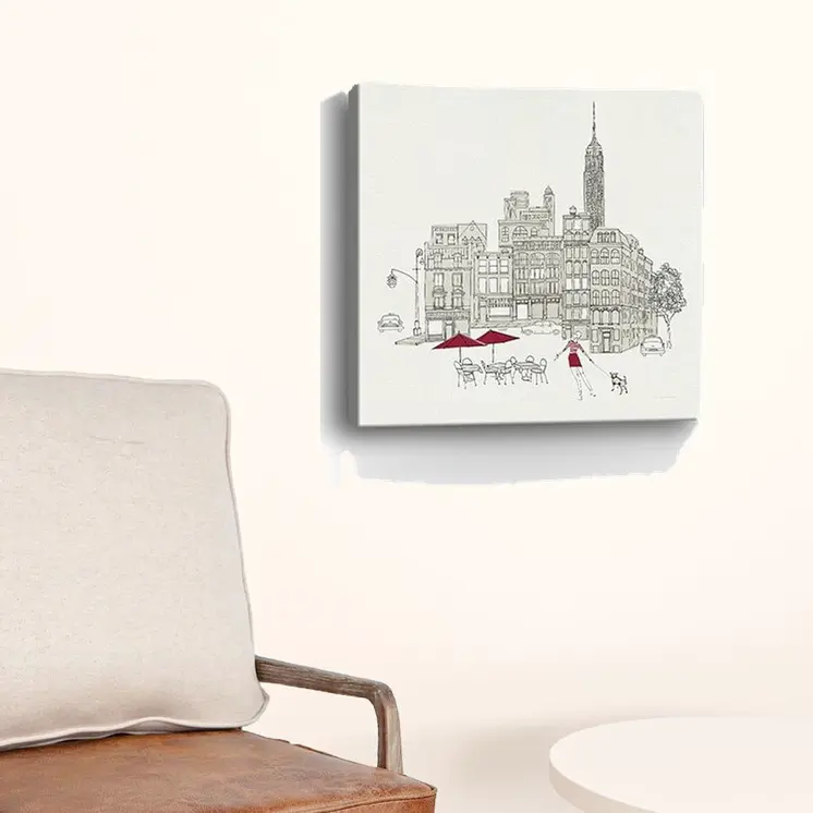 Nyc Cafline Work Unframed Print Wall Art