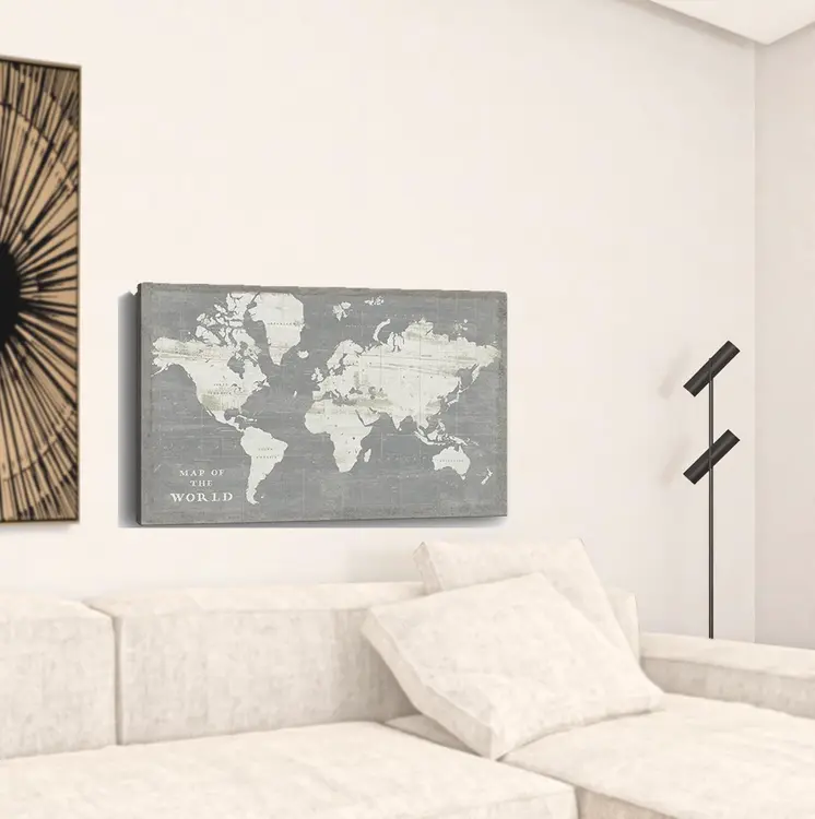 Minimalist World Map Unframed Print Wall Art