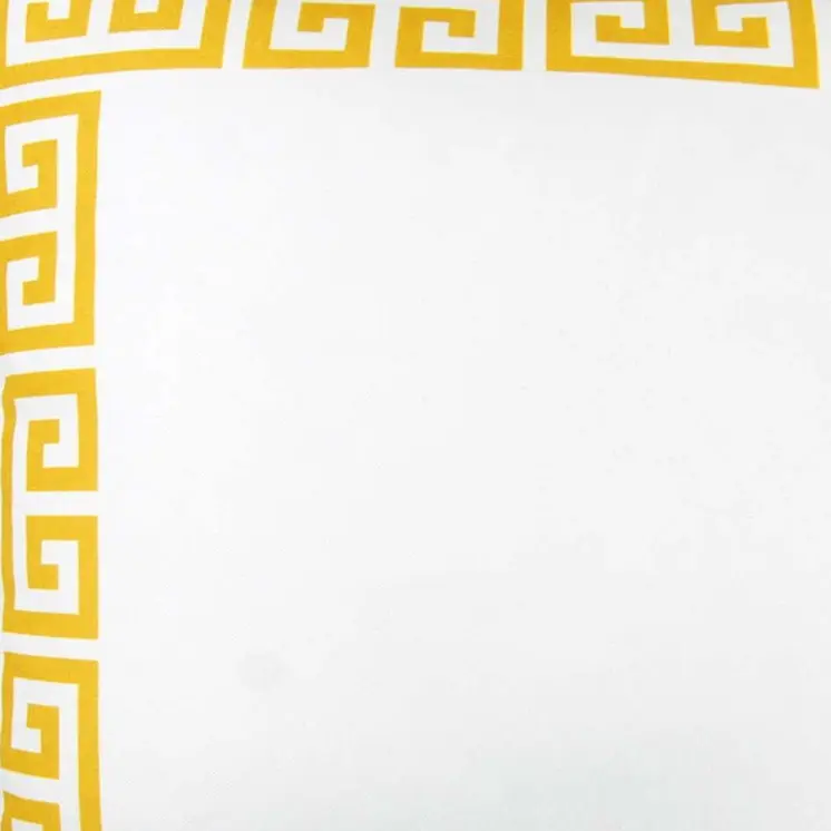 Yellow and White Greek Key Classic Throw Pillow
