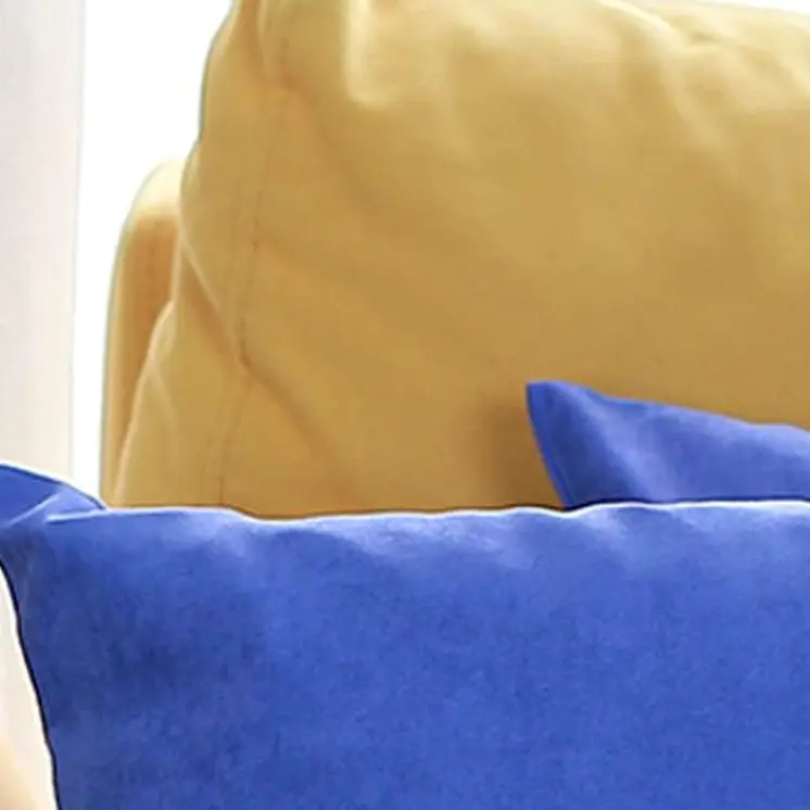 Set of 2 Cobalt Blue Modern Square Throw Pillows