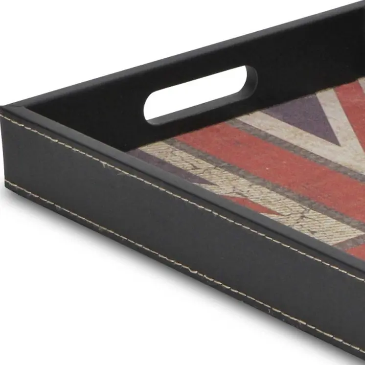 Union Jack Faux Leather Serving Tray