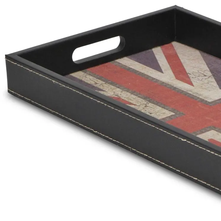 Union Jack Faux Leather Serving Tray