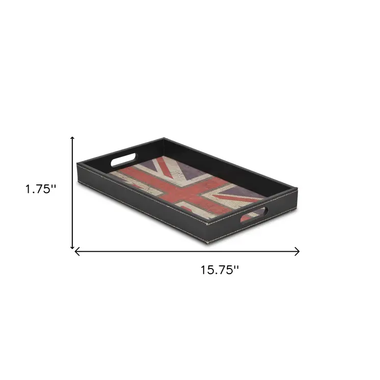 Union Jack Faux Leather Serving Tray