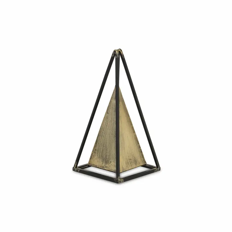 Narrow Metal Triangular Decorative Sculpture