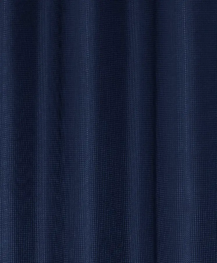 Luxurious Navy Waffle Weave Shower Curtain