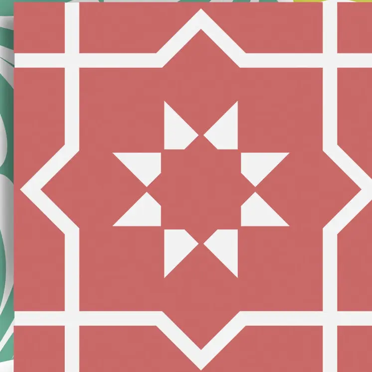 8" X 8" Muted Brights Mosaic Peel and Stick Removable Tiles