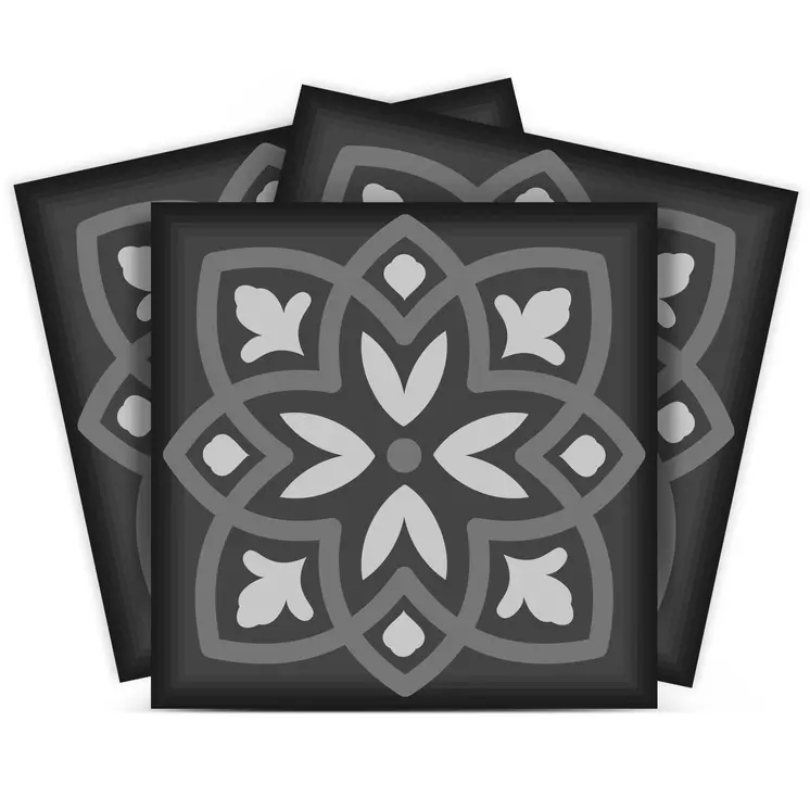 7" X 7" Gray and White Multi  Peel and Stick Removable Tiles