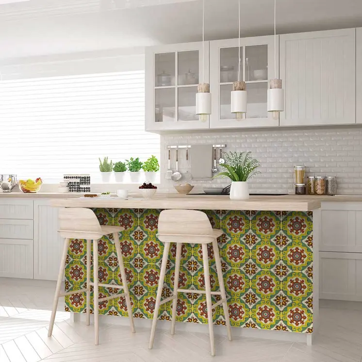 6" X 6" Fortuna Peel and Stick Removable Tiles