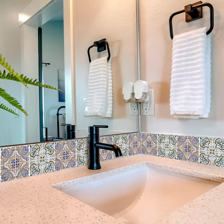 6" X 6" Blue Mia Peel And Stick Removable Tiles