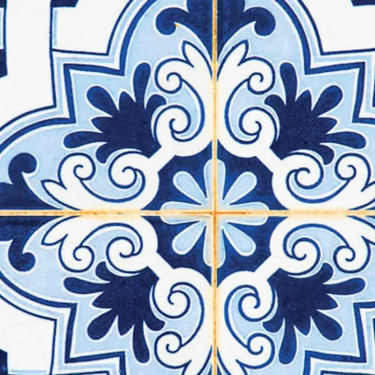 6" X 6" Blue Mia Peel And Stick Removable Tiles