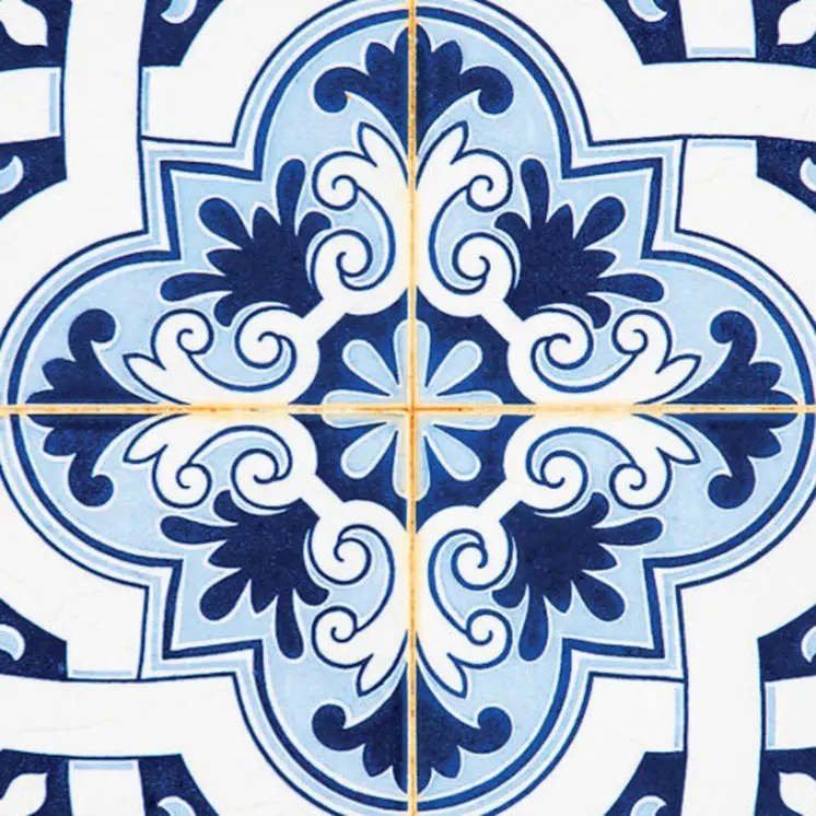 6" X 6" Blue Mia Peel And Stick Removable Tiles