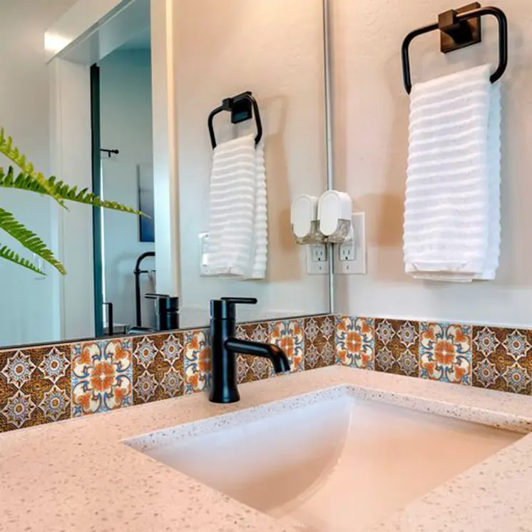 6" X 6" Bella Terra Peel And Stick Removable Tiles