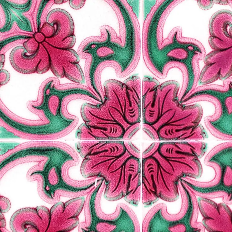4" X 4" Rosa Pink Lea Removable Peel And Stick Tiles