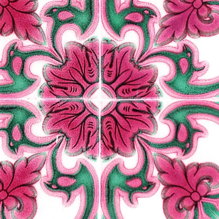 5" X 5" Rosa Pink Lea Removable Peel and Stick Tiles