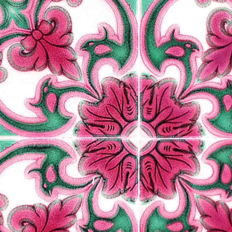 6" X 6" Rosa Pink Lea Removable Peel and Stick Tiles