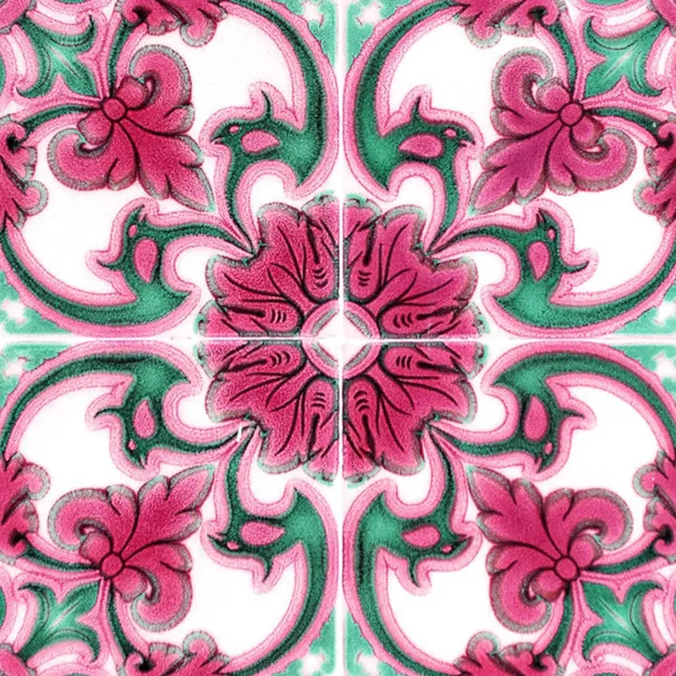 8" X 8" Rosa Pink Lea Removable Peel and Stick Tiles