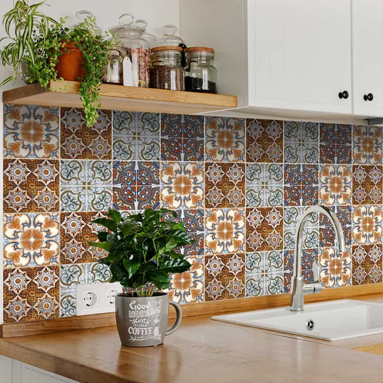 6" X 6" Rustico Linda Removable Peel and Stick Tiles
