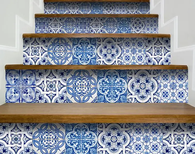 7" X 7" Bluebell Lina Removable Peel and Stick Tiles