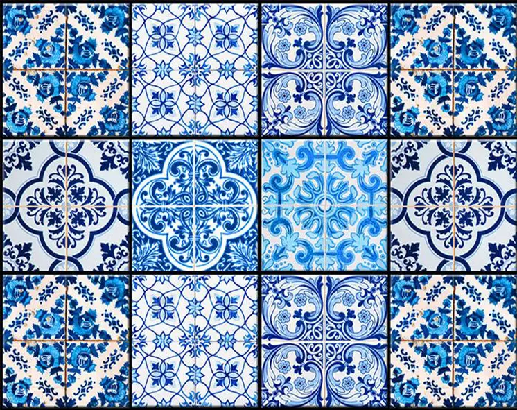 5" X 5" Azul Gianna Peel and Stick Tiles