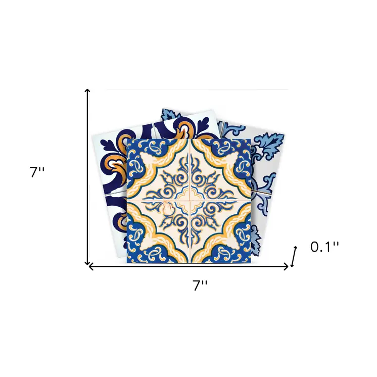 7" X 7" Kyla Mutli Mosaic Peel and Stick Tiles