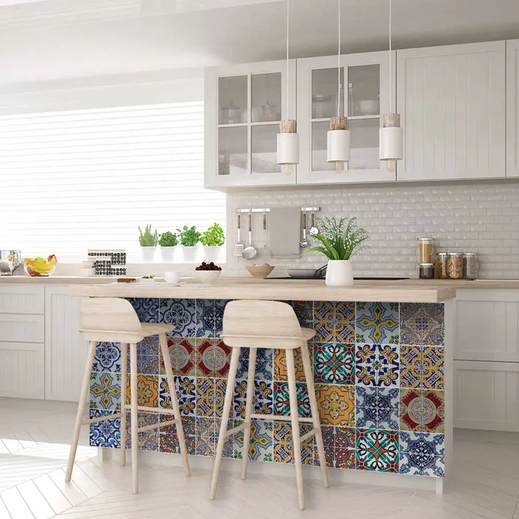 6" X 6" Addina Mutli Mosaic Peel and Stick Tiles