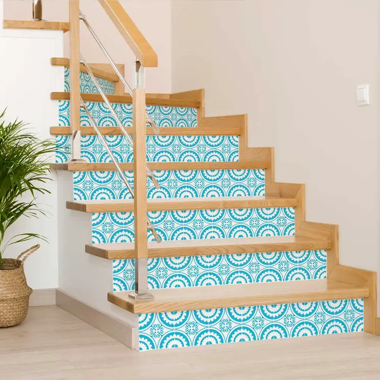 5" X 5" Aqua Gerber Removable Peel and Stick Tiles