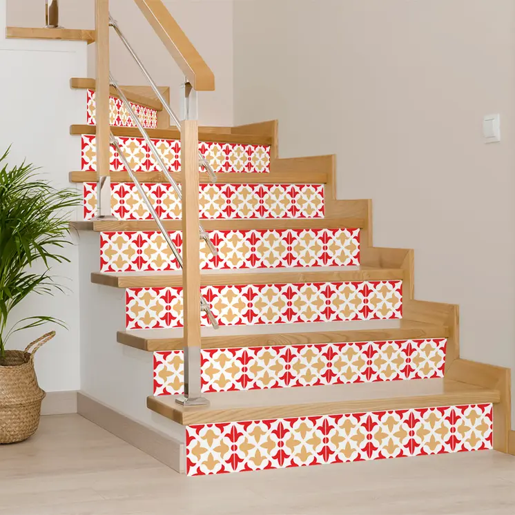 8" X 8" Roja Hola  Removable Peel and Stick Tiles