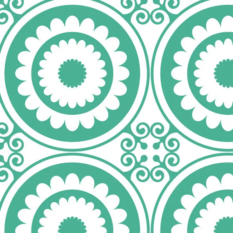 8" x 8" Light Green And White Geo Peel and Stick Removable Tiles