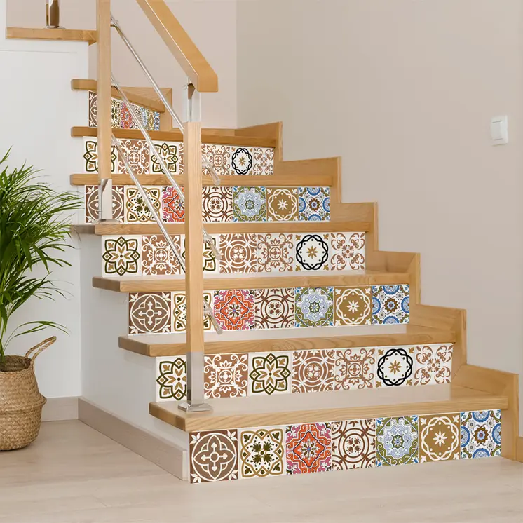 7" x 7" Snickerdoodle Mosaic Pop Peel and Stick Removable Tiles