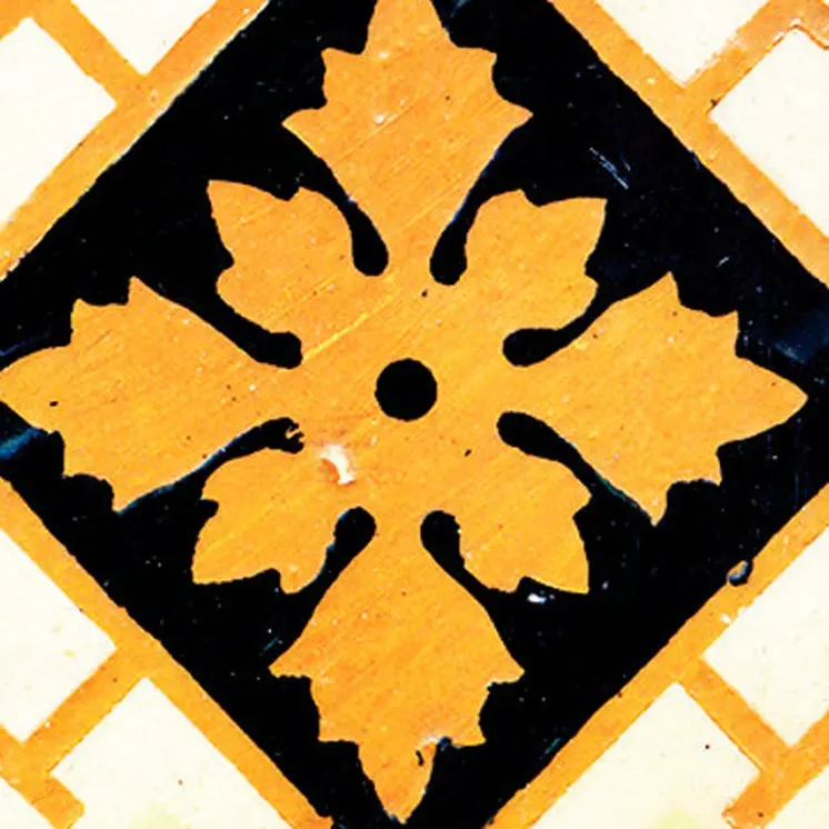 5" x 5" Gold Snowflake Peel and Stick Removable Tiles