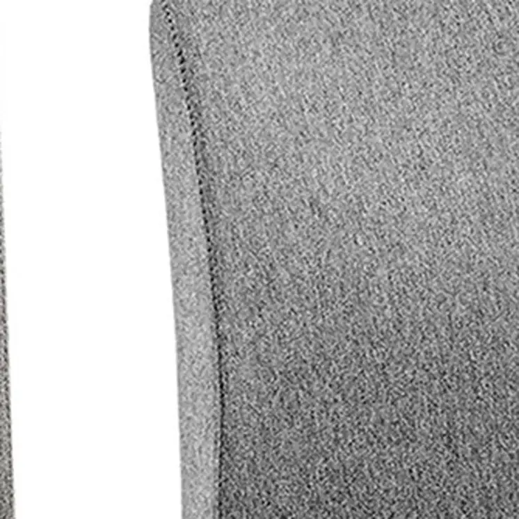 Set of Two Brown and Black Upholstered Fabric Dining Side Chairs