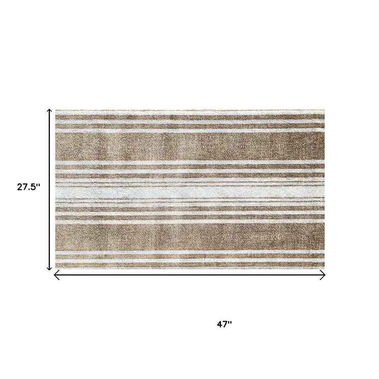 2' X 4' Sandy Shores Regatta Stripe Washable Floor Mat