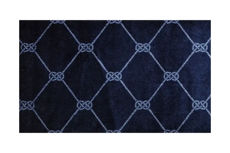 2' X 3' Navy Nautical Knots Washable Floor Mat