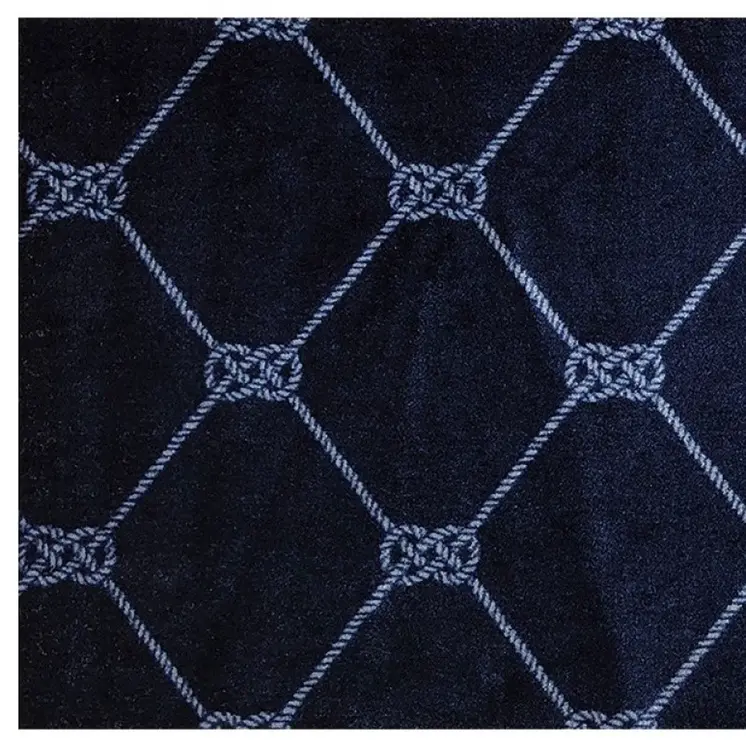 2' X 3' Navy Nautical Knots Washable Floor Mat