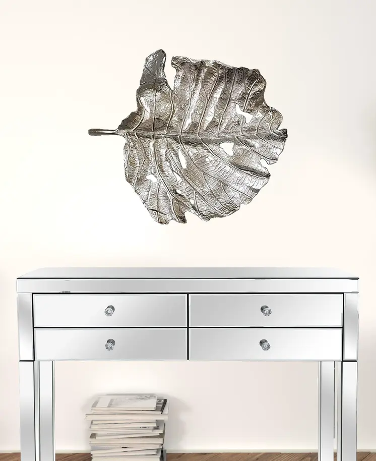 Set of Two Gray Aluminum Novelty Hanging Dimensional Sculpture