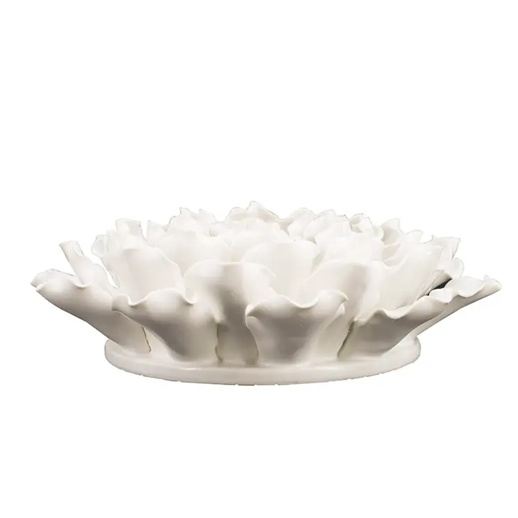 9" X 9" Off White Ceramic Novelty Hanging Dimensional Sculpture