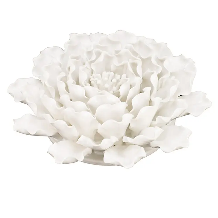 9" X 9" Off White Ceramic Novelty Hanging Dimensional Sculpture