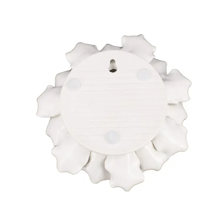 6" Off White Ceramic Flower Hanging Dimensional Sculpture