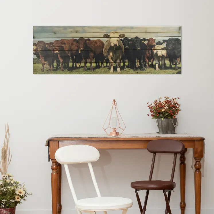 Charming Cow Herd Unframed Photograph Wall Art