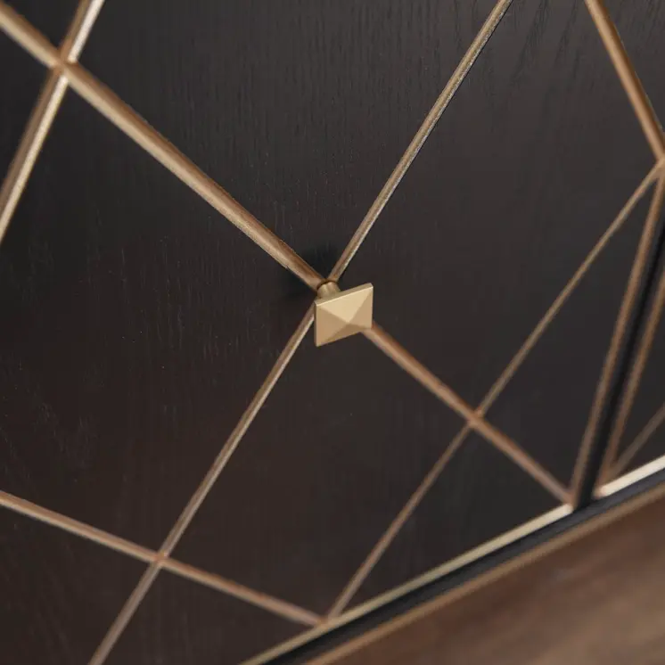 Black and Gold Harlequin Sideboard Storage Cabinet