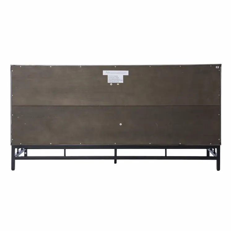 Contemporary Grid Lines Three Door Accent Cabinet