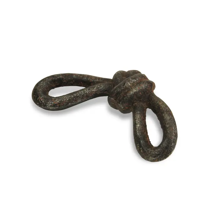 6" Gray Rustic Cast Iron Knot Tabletop Sculpture