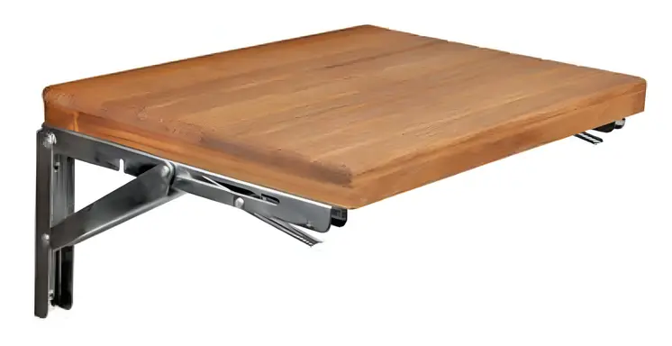 30" Brown Premium Wall Mount Teak Shower Bench